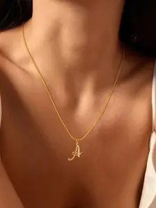 Art-designed personalized initial necklace for women, featuring A-Z letter pendants and an adjustable chain. An ideal gift for your wife, girlfriend, mother or daughter for birthdays and Valentine's Day