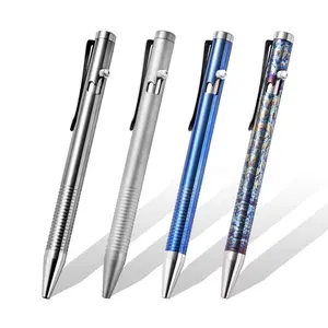 Titanium Alloy Tactical Pen, Outdoor Self-Defense Tool, Portable Pen with Replacement Ink Cartridge, Essential Survival Gear, Writing Pens