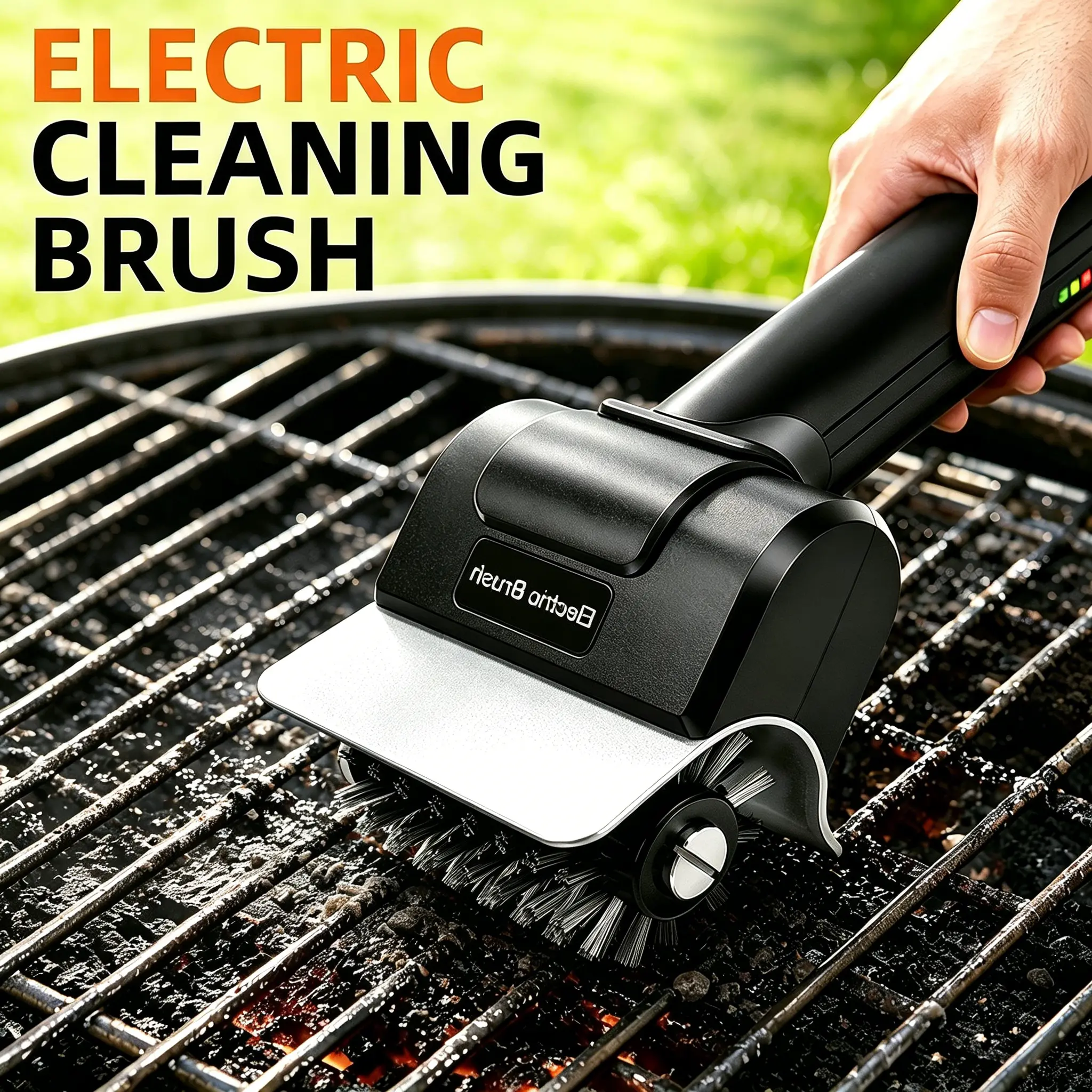 【DealsForYou】Cordless Electric BBQ Grill Brush – USB Rechargeable Grill Cleaner 2026 with High-Speed Motor & Stainless Steel Bristles, Automatic Heavy Duty BBQ Grate Cleaning Tool, summerwins