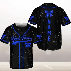 Personalized Team Baseball Jersey, Custom Glitter Print, Cheer Jersey #Baseballjersey #LGBTQ+ #LGBTjersey