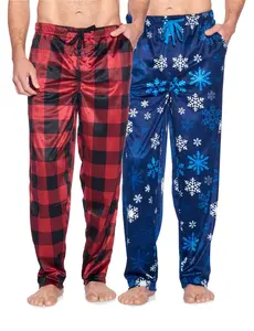 Ashford & Brooks Men's Polyester Fleece Pajama Pants - Fuzzy Soft Menswear Nightwear Bottoms, Matching Sleep Lounge Wear for Birthday, Pack 11, Medium (Part of Men's Pajama Set with Prints)