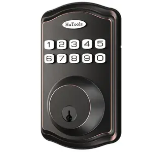 Keyless Entry Door Lock - Door Locks with Keypads, Deadbolt Lock Keypad Door Knob, Stainless Steel (Pass Code or Key) 100% Mechanical, No Electronic Gray