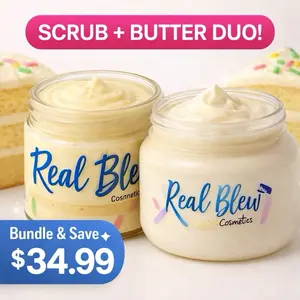 Vanilla Cake Batter Body Care Duo – Sugar Scrub + Whipped Body Butter