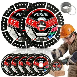12/9/3PCS 4.5"(115 * 22.23mm) Glass Cutting Disc for Angle Grinder, Rock Slab Grinding Disc Diamond Cutter Saw Blade, Ultra-Thin Cutting Grinding for Marble Granite Porcelain Tile Glass | Father's Day Gift