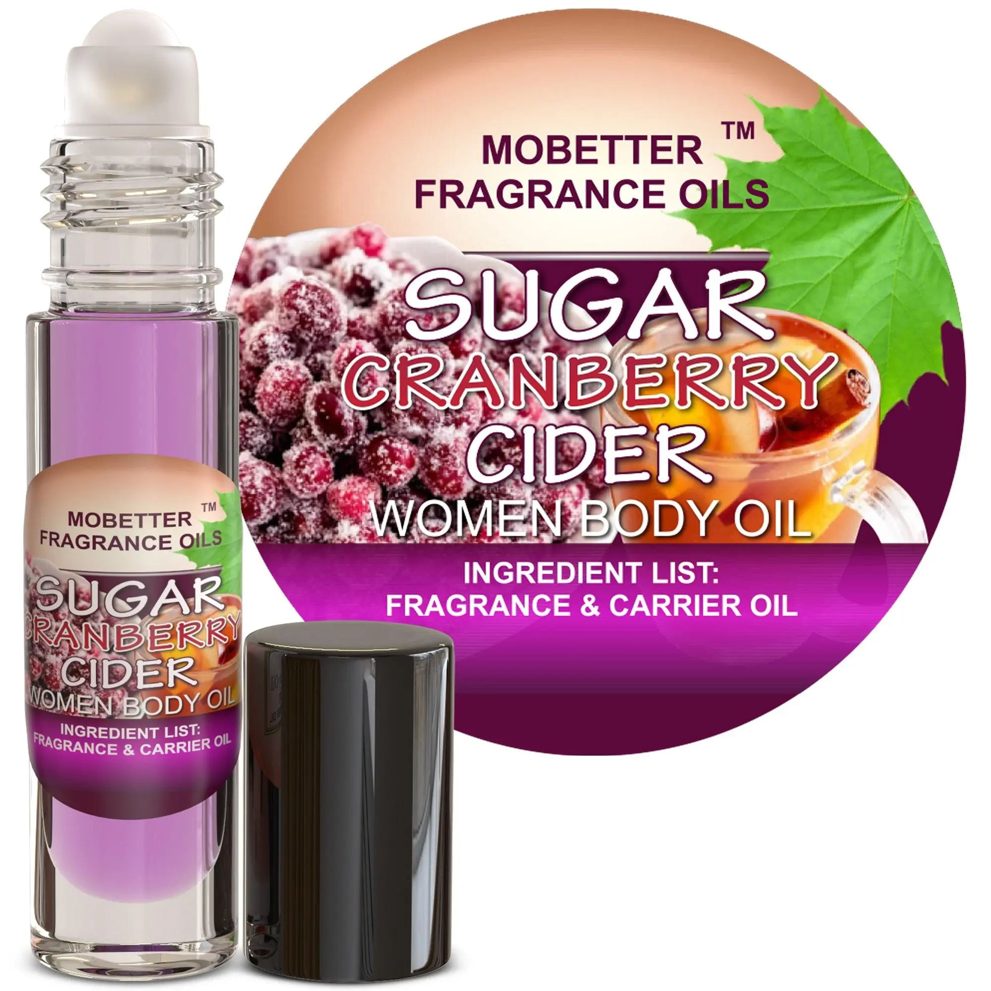 MOBETTER FRAGRANCE OILS Sugar Cranberry Cider Perfume Women Body Oil