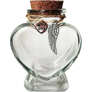 memorial bottle for pet hair, pet fur memorial keepsake, dog cat fur keepsake, pet memorial urn for dog