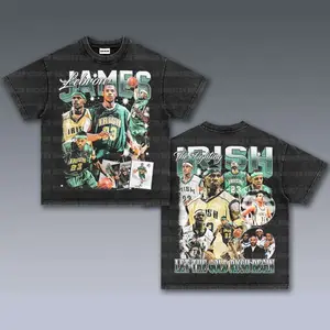 LEBRON JAMES 2.8.2 Wash graphic Tee, Vintage Basketball Player Double Print Cotton Washed T-Shirt, Y2K Streetwear, Gift for Him Gift For Her