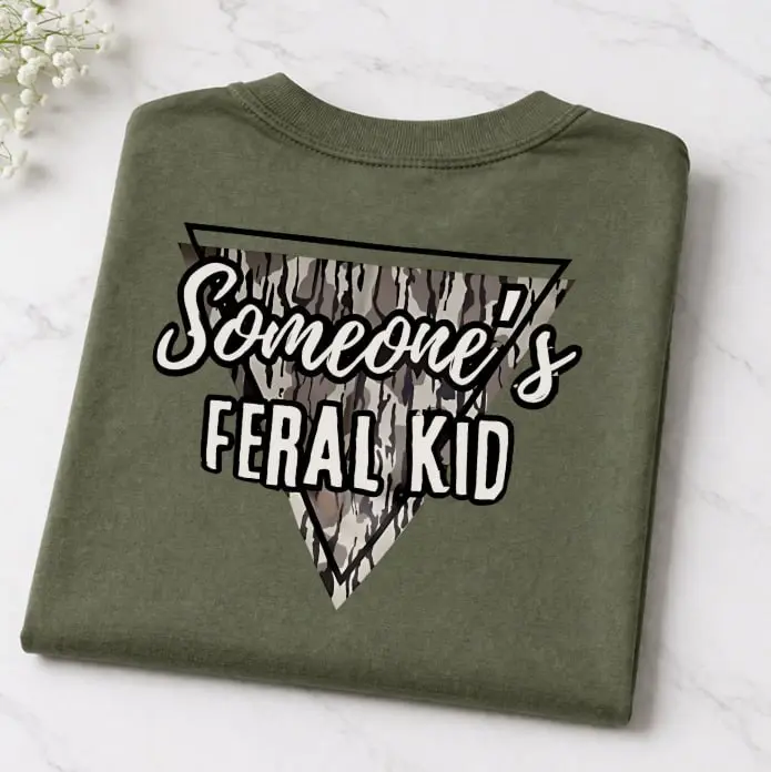 Youth And Adult Double Side Someone's Feral shirt, toddler boy clothing, country boy clothes, baby western clothing, hunting season
