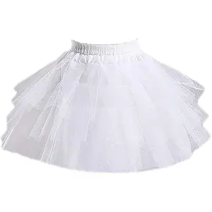 KF5-CPA07  Kids White Mini 3 Layers Wedding Flower Girl Petticoat/Underskirt/Crinoline Slips