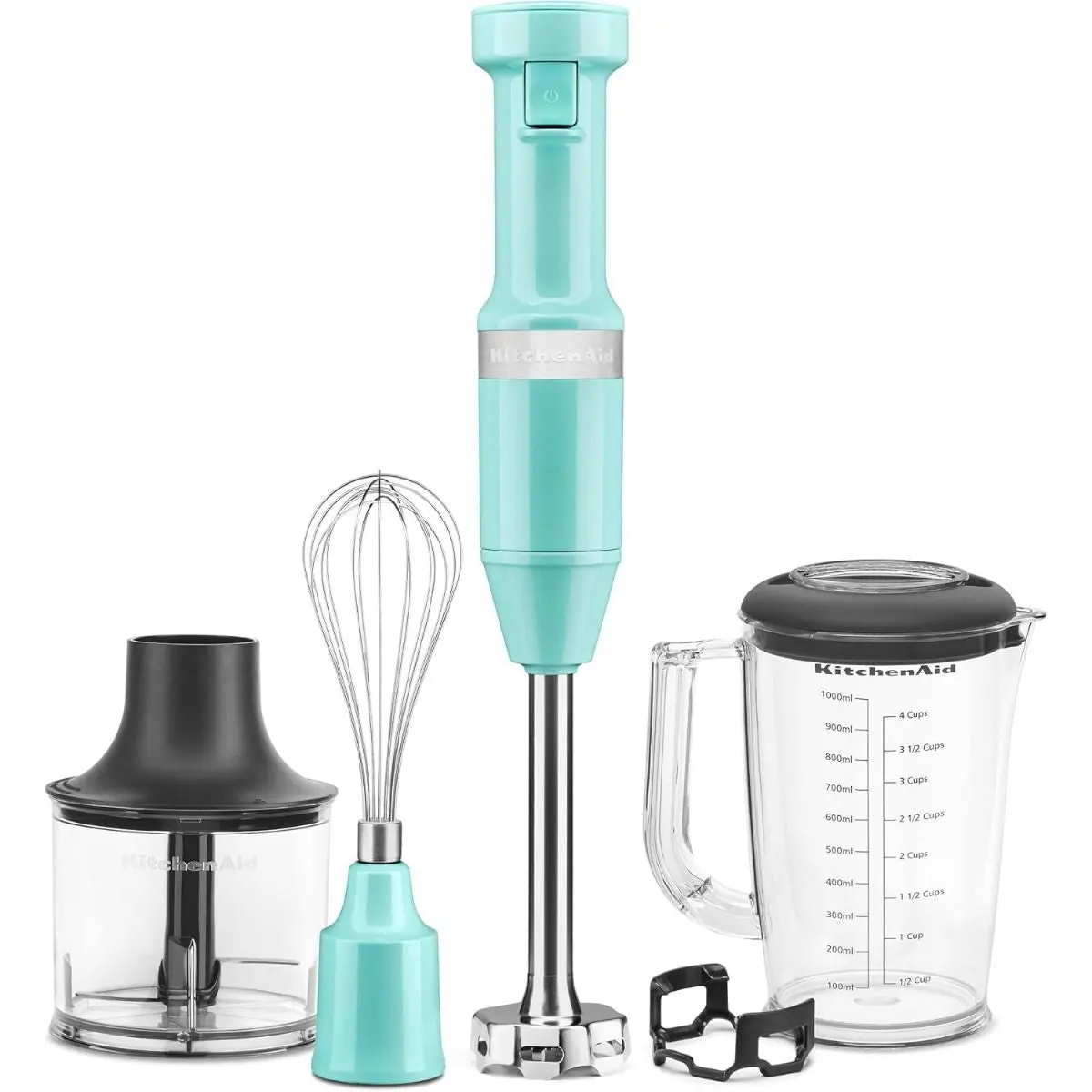 KitchenAid Variable Speed Corded Hand Blender With Accessories | Aqua Sky