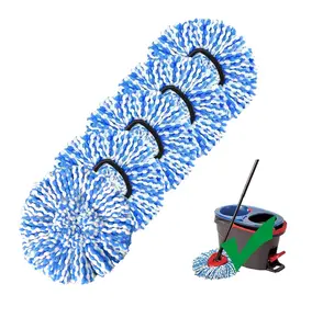 5-Pack Microfiber Replacement Mop Heads for O-Cedar RinseClean 2-Tank Spin Mop Pads for Wood Laminate Tile & Marble Floors Efficient Cleaning Wooden
