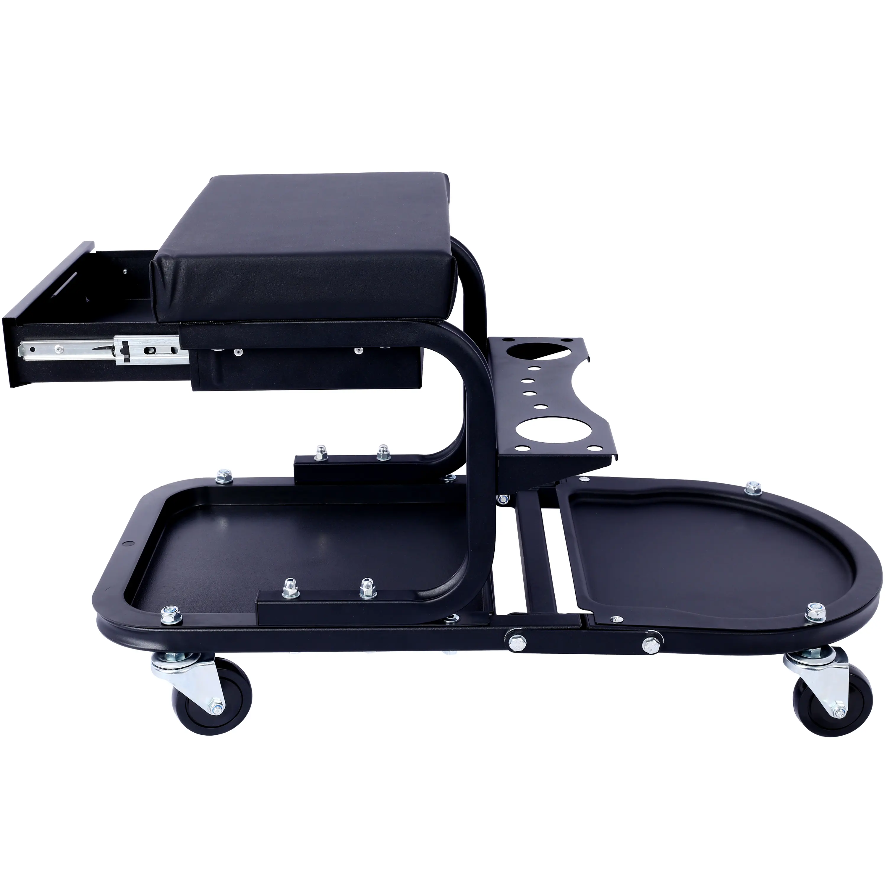 Hardware Ultimate Rolling Detailing & Utility Cart, (For Cars, Trucks, SUVs, RVs, Home, Garden, Garage & More) 15' 1/2" x 8' 3/4" x 18' 1/2" - Black