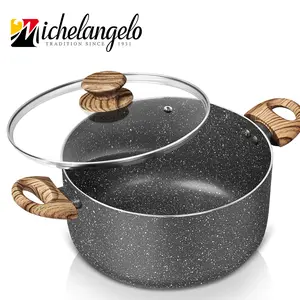 MICHELANGELO Stock Pot with Lid, 10 Quart Large Pot for Cooking, Nonstick Cooking Pot with Healthy Coating, Non Stick Soup Pot Induction Compatible