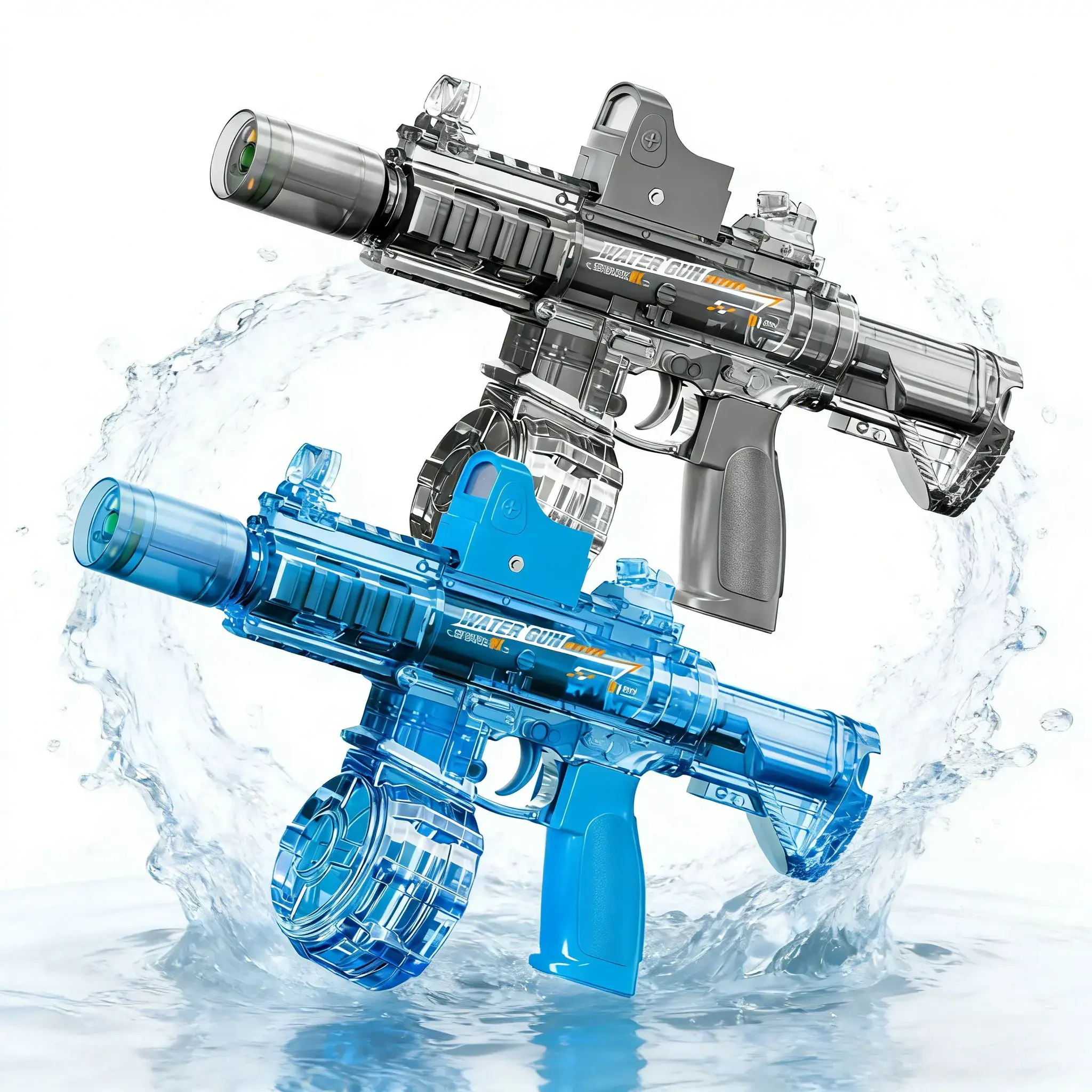 2026 New Automatic Electric Squirt Gun, Large Capacity Powerful Spray, Super Long Shooting & Lighting Functions, USB Charging Cable for Long Life, Durable Convenient Squirt Guns, Ideal Gift for Kids & Adults (SummerVibes), Automatic Squirt Watergun