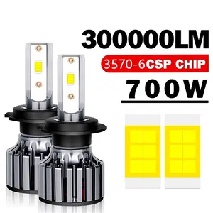 2 Ultra-bright LED Headlight and Fog Light Bulbs H4 H7 H1, 16000LM Super Bright 6000K White, 3570-6 Chip, enhances visibility for safer driving, easy installation for various vehicles, plug-and-play headlights for cars.