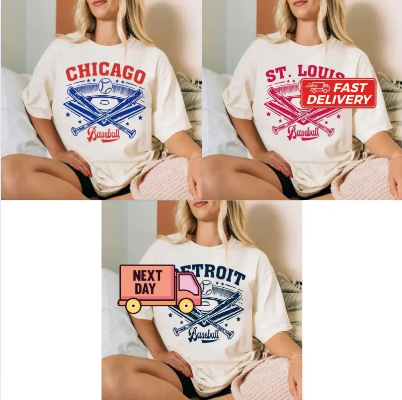 Baseball All Team 2025 Casual Short Sleeve Tshirt For Daily Wear, Game Day Sport Outfits, Graphic Tee, Baseball Fan Shirt