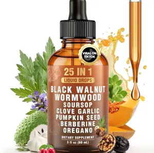 25-in-1 Liposomal Wormwood Black Walnut Clove Parasite Cleanse with Clove, Garlic, Pumpkin Seed, Oregano & Berberine – 98% Absorption for Superior Digestive Health & Balance, 90ml