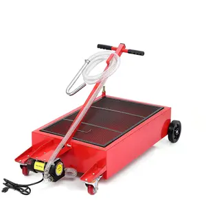 【GARVEE】20 Gallon Electric Oil Drain Cart with 110V Pump, 8FT Hose, and Folding Handle - Low Profile Rolling Fluid Extractor for Cars, Trucks, RVs, and Fleet Maintenance - Heavy Duty Steel Construction