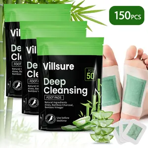 Villsure Deep Cleansing Foot Pads - 3 Packs | Stock Up & Save Big on Natural Foot Care | Tourmaline, Aloe, Sea Salt Infused Formula | Significantly Improve Sleep, Alleviate Exhaustion, Rejuvenate from Feet Up | Ideal for Whole Family Wellness