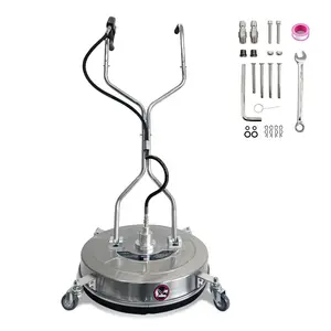20" Pressure Washer Surface Cleaner with 4 Wheels, Stainless Steel Housing Dual Handle Surface Cleaner 4600 PSI Max, for Concrete, Patios, Sidewalks