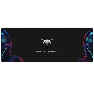 KTC Mouse Pad Design For Gamers, 27.5 x 11.8 in Natural Rubber, Oversized Cloth Surface, Color Box, Neatly Stitched Edges