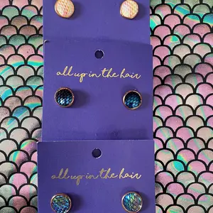 Mermaid scale earrings Female Casual