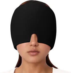 Migraine Headache Relief Cap, Gel lce Head Wrap for Tension,puffy eyes, and Stress Relief.Suitable for Home breaks, before sleep, office