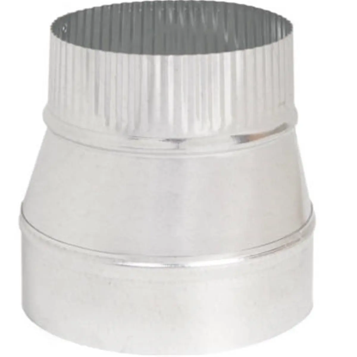 Imperial Manufacturing 8x6 in. Galvanized Metal Taper Reducer Pipe Fitting, Crimped End, Industrial Hardware Component, 24 Gauge