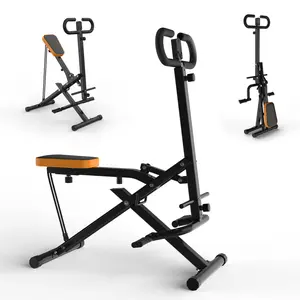 35.43*22.83*43.70 Inch Full Body Squat Workout Machine with Digital Display, Adjustable Seat and Resistance Bands, 250 LBS Max Weight Capacity Home Fitness Trainer for Butt Leg Core Training