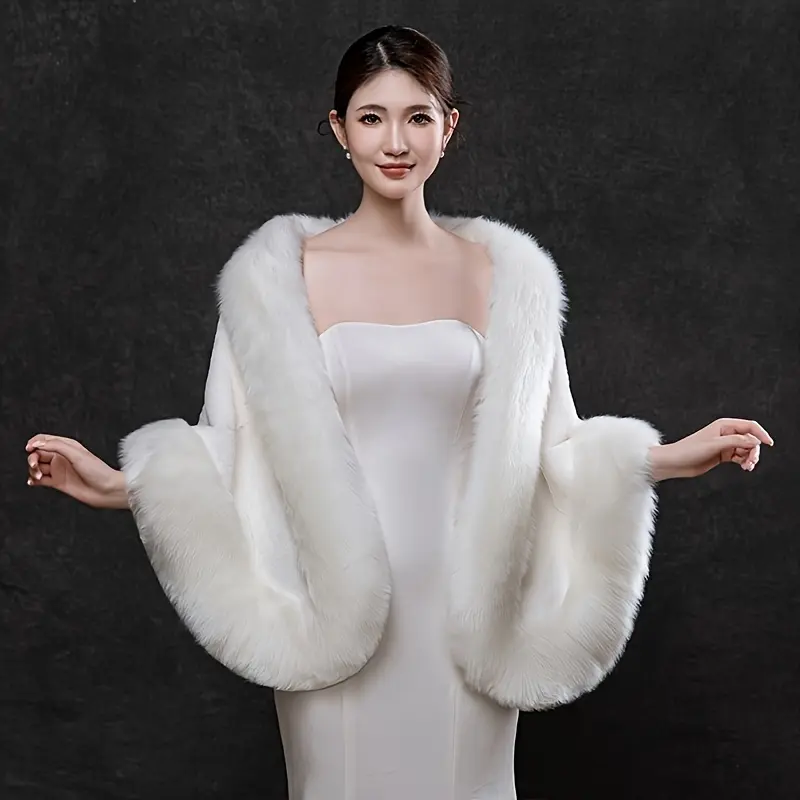 winter wedding dresses with faux fur High Low Viking Queen Wedding Dress with Sleeves Faux Fur Trimmed Coat, High Low Gown (12 Month Make Time) Custom to Order