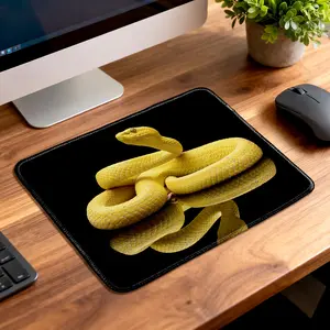 LIVEKEY Golden Snake Gaming Mousepad - Large Non-Slip Extended Desk Mat with Precision Control, Stitched Edges, for Gamers' Office and Computer Use, Mouse Pads