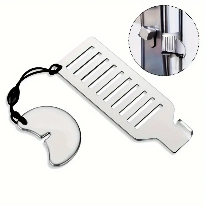 Portable Door Lock, Punch-free Security Door Locker Safety Latch Metal Lock, Home Room Hotel Travel Anti Theft Door Stopper Tool, Door Hardware