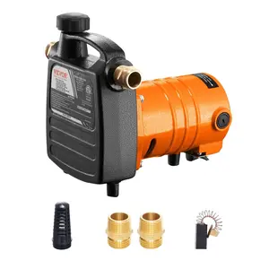 【Summervibes】VEVOR Cast Iron Water Transfer Pump,  115V AC 1600 GPH 1/2HP, Portable Electric Utility Pump with Carbon Brush, Filter, Brass Connectors, for Garden, Rain Barrel, Pool, Pond, Hot Tub, Aquarium Draining