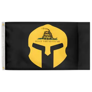 Gadsden Warrior Don't Tread On Me 3'X5' Flag 100D Polyester (90cm x 150cm) (G21) RolFlags