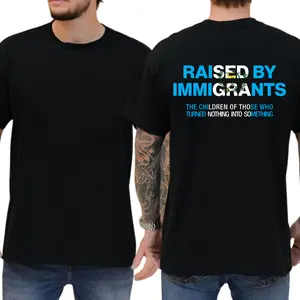 Raised By Immigrants T-Shirt, Guatemalan Cultural Pride T-Shirt, Inspirational Quote Graphic Tee for Men & Women, Unisex Streetwear Top, Empowerment Shirt