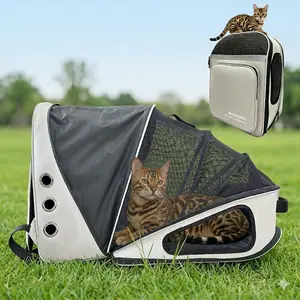 Expandable  Carrier with Sanctuary Design, Low-Stress 3X Space Outdoor Pet Backpack Suitable for Small Dogs & Medium  Up to 18 Lbs, Cat in a Bag Travel Carrier, Gift for Hiking Travel  People