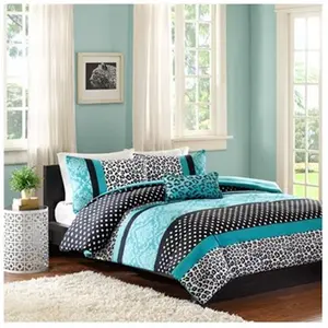 212 MAIN Teal Twin Comforter Set, Polyester Fiber Bedding Set for Reptile & Amphibian Decorations, Bedding Sets