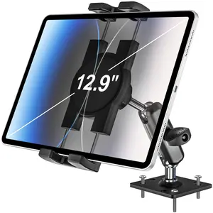Heavy Duty Drill Base Tablet Holder, Adjustable Car Tablet Holder, Tablet & Phone Stand for Car, Truck, Tablet Accessories, Tablet Holder Stand, Tablet Stand Holder