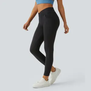 Halara Flex High Waisted Crossover Pockets Denim Work Leggings