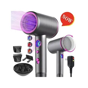 Hair Dryer, 1875 Watts Fast Drying Blow Dryer with Diffuser and Concentrator, Compact Lightweight Hair Dryer for Women and Men