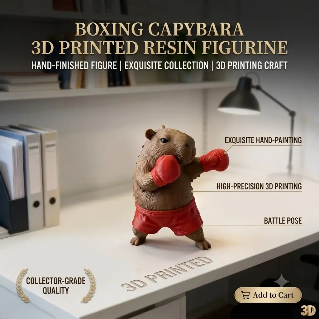 Bestseller 3D-printed Boxing Porpoise Creative Desktop Decorative Item
