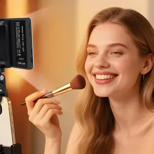 60 LED Portable Selfie Fill Light with Adjustable Clip Mount | Rechargeable 2000mAh Video Conference Lighting | CRI 97+ 3 Light Modes for Smartphone Cellphone Webcam Laptop Makeup Vlogging
