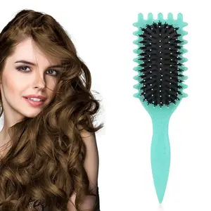 Salon Styling Curly Hair Styling Brush Volume Curl Brush Curl Hair Brush for Combing and Shaping Men's and Women's Curls Reduce Pulling Tools