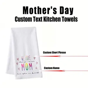 MECE TEXTILE Personalized 16"x24" Microfiber Kitchen Hand Towel * Custom Text & Name Ultra Absorbent Fade Resistant Machine Washable | for Mom & Grandma | 2026 Mother's Day Gift from Kids Kitchen Accessories Home Decor