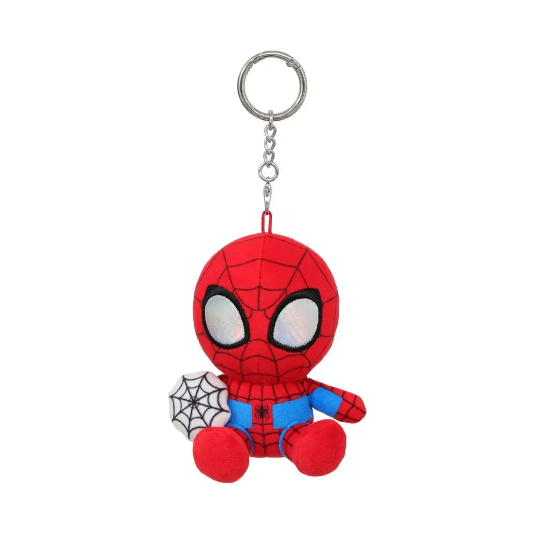 Marvel Spider-Man Plush Keychain, Official Spider-Man Character Plush Charm, Cute Hanging Bag Accessory, Collectible Gift for Marvel Fans