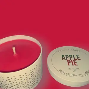 White Candle Tin 8oz - Choose your Fragrance