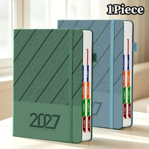 2027 New Calendar Log, Self-Discipline Check-In, Time Management, Daily Page, 365-Day Plan, Office Use, 400 Pages, Schedule Organizer