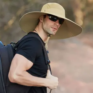 Super Wide Brim Bucket Hat UPF50+ Waterproof Breathable Sun Hat for Fishing Hiking Camping