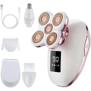 Women's Electric Razors for Women Legs Pubic Facial Hair Removal 2 in 1 Womens Electric Shaver for Women,Bikini Trimmer for Lady,Waterproof (5D)