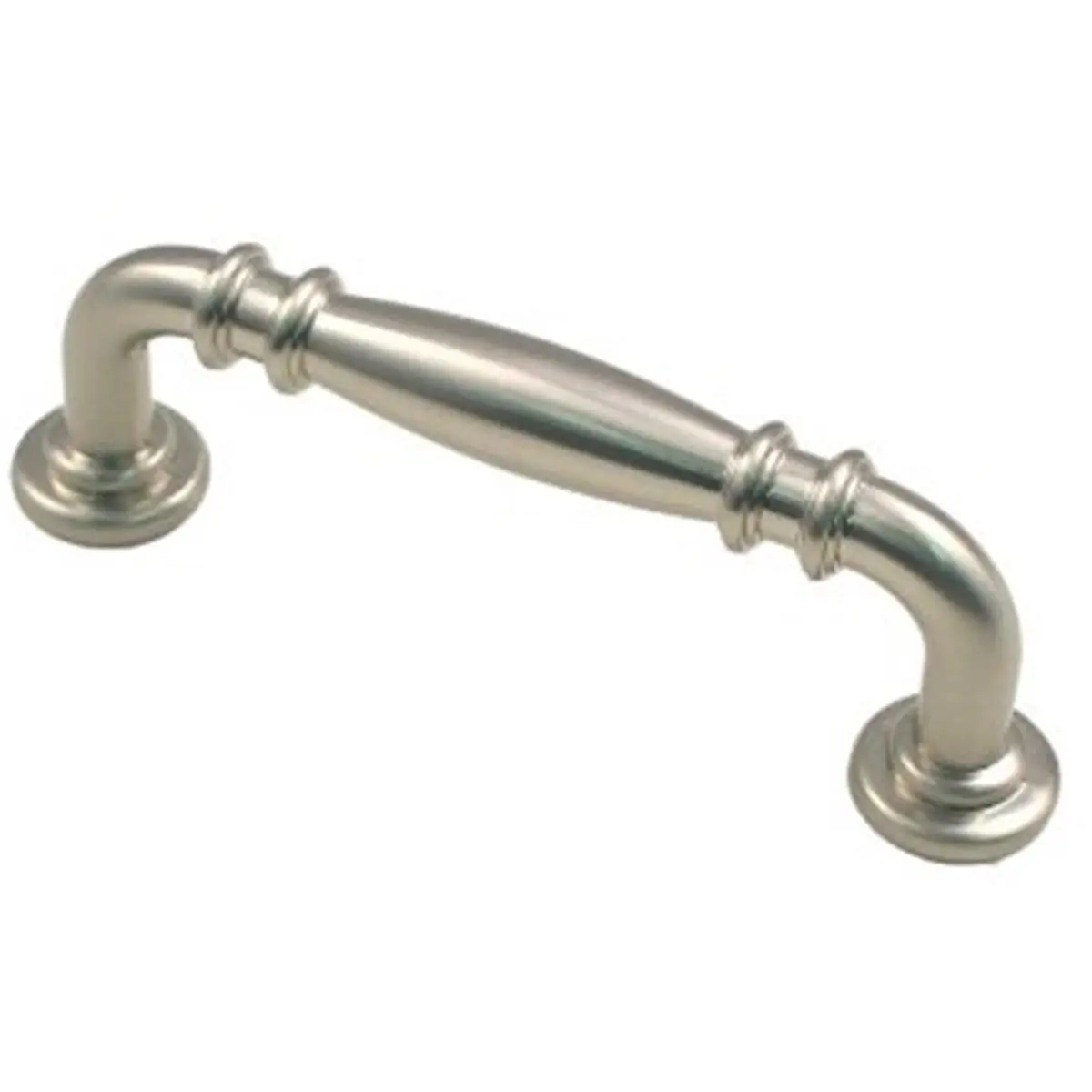 Rusticware 970SN Die-Cast Zinc Classic Metal Door Handle, Satin Nickel Finish, 3 in. Center Double Knuckle Pull, 1 3/16 in. Projection, 1/2 W x 3 3/4 L in., Traditional Look, Bathroom Use, Coordinates with Other Rusticware, Door Handles